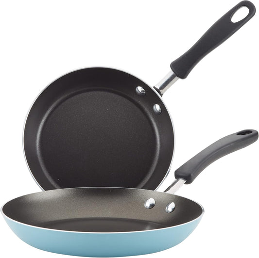 Frying Pan Set Nonstick 8.25" and 10" Frying Pan Set, Aqua