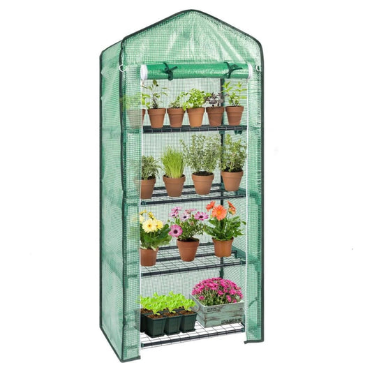 Mini Greenhouse 4 Tier Shelves Garden Portable Plant Growing Tent