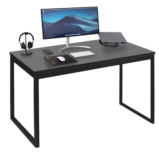 Modern Desk 47"W Home Office Workstation PC Study Table , Black