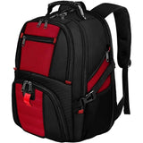 Large Backpack 17" Laptops USB Port Bookbag Work Backpack, Red