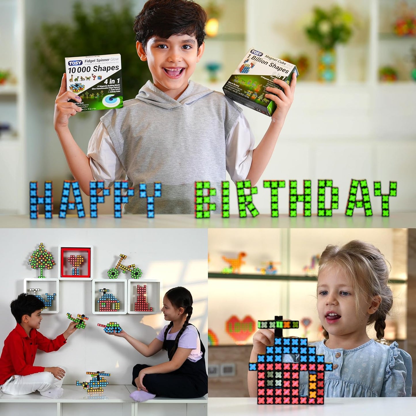 Magnet Fidget Spinner Mini Transformable Infinity Puzzle Cube