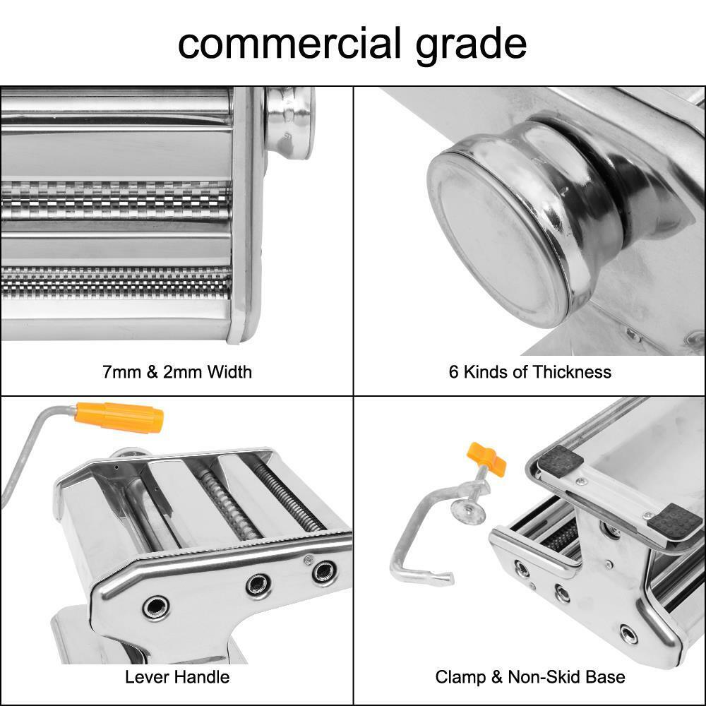 Fresh Pasta Maker Roller Machine for 150mm 6" Spaghetti Noodle