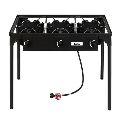 Portable Propane 3-Burner Gas Cooker Outdoor Camping Stove Grill