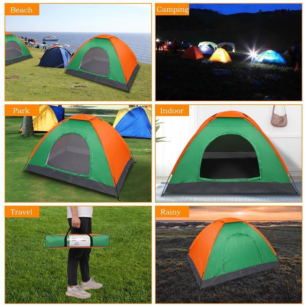 Folding 2 People Tent Portable Outdoor Camping Hiking Tent W/Bag