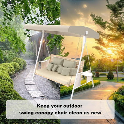 Swing Canopy Replacement Canopy Waterproof Seat Top Cover, Beige