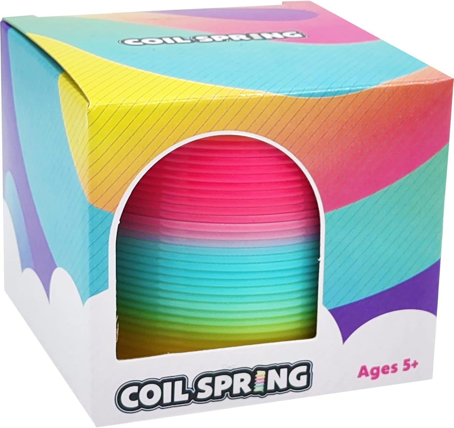 Plastic Multicolor Coil Spring  3" D Rainbow Coil Spring