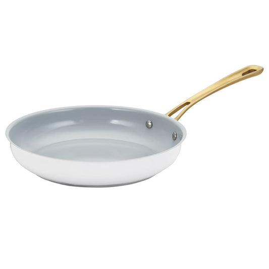 Chef’s Classic 10” Pan Stainless Steel Nonstick Ceramic Pan-White
