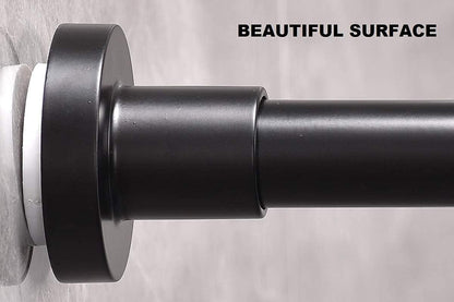 Shower Curtain Rod Stainless Steel Never Rust Tension Rod, Black