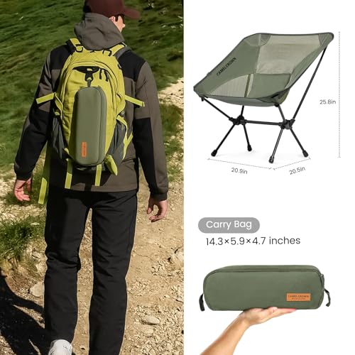 Portable Folding Chair Camping Backrest Lounge Chair -Green
