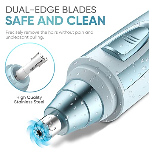 Ear Nose Hair Trimmer Dual Edge Blades Facial Hair Clipper