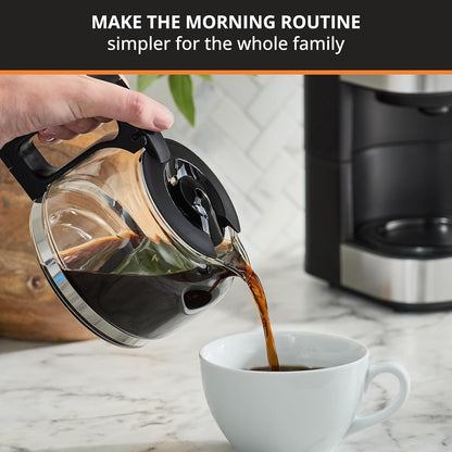 Simply Brew Coffee Maker Filter Drip 5 Cup Coffee Maker, Silver