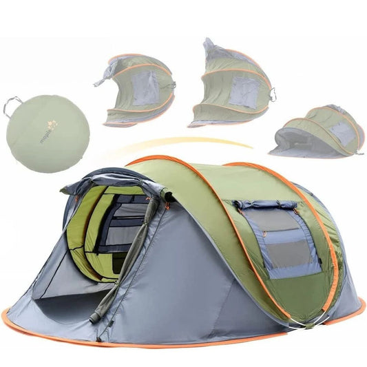 Pop Up Tent 4 Person Instant Easy Setup 2 Doors Camping Tents