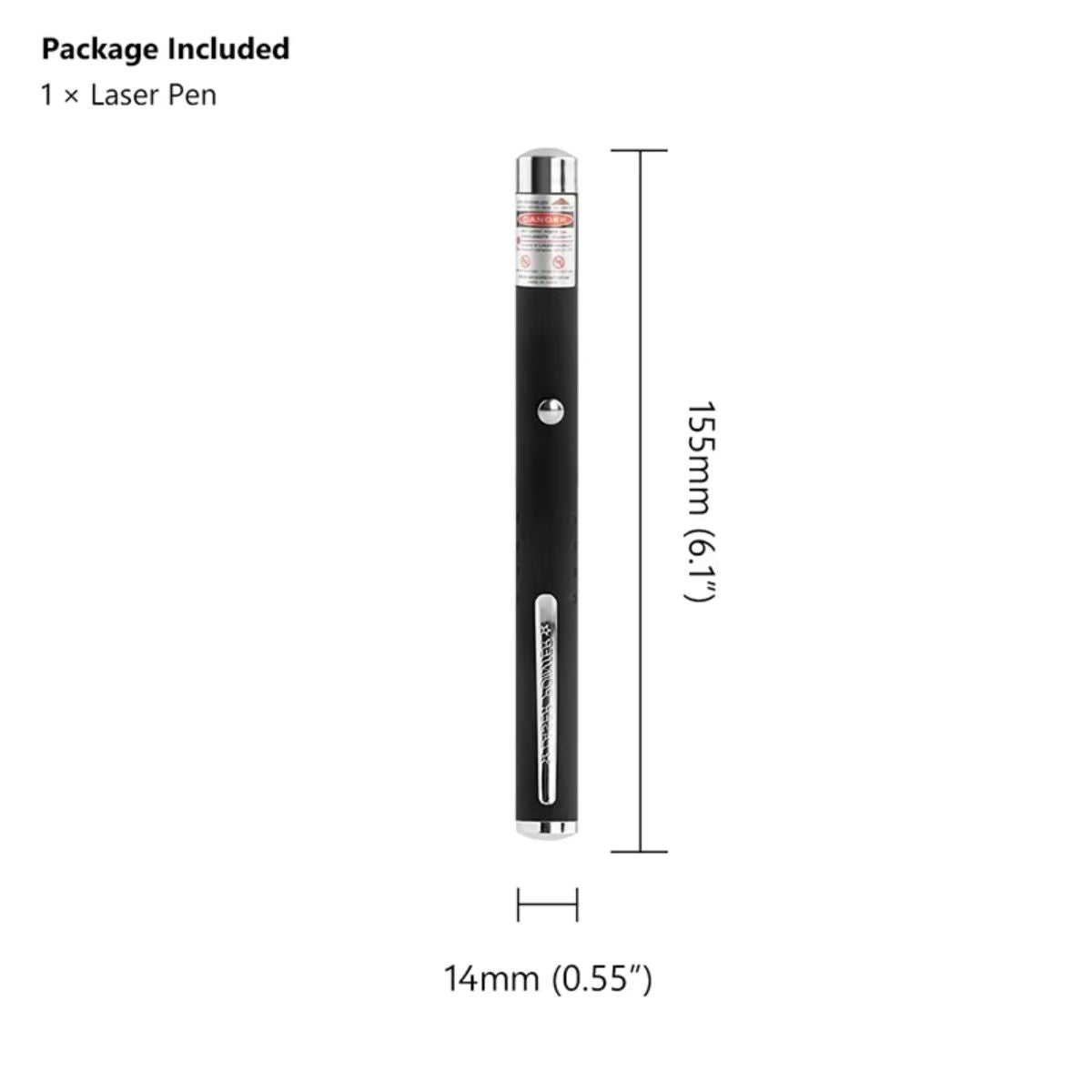 Visible Green Laser Beam Pointer Strong 5 mW 532nm Laser Pen Light
