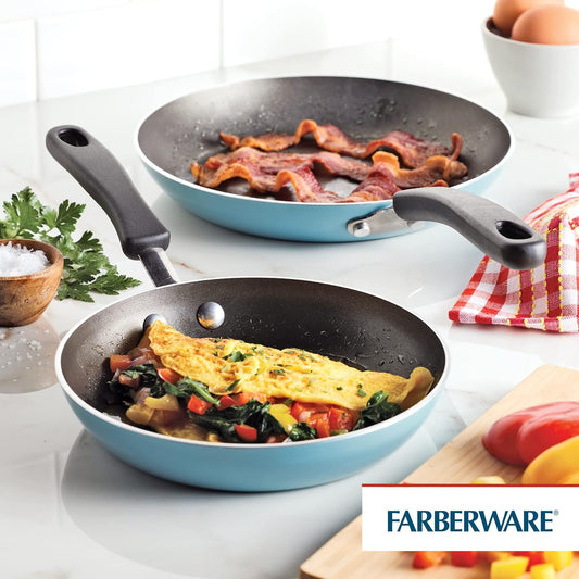 Frying Pan Set Nonstick 8.25" and 10" Frying Pan Set, Aqua