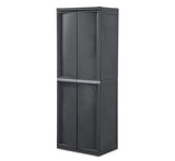 Freestanding 4-Shelf Storage Cabinet Adjustable 4-Shelves, Gray