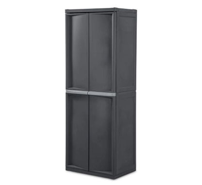 Freestanding 4-Shelf Storage Cabinet Adjustable 4-Shelves, Gray