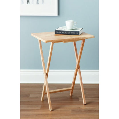 Folding TV Tray Table Lightweight Portable Tray Table- Natural