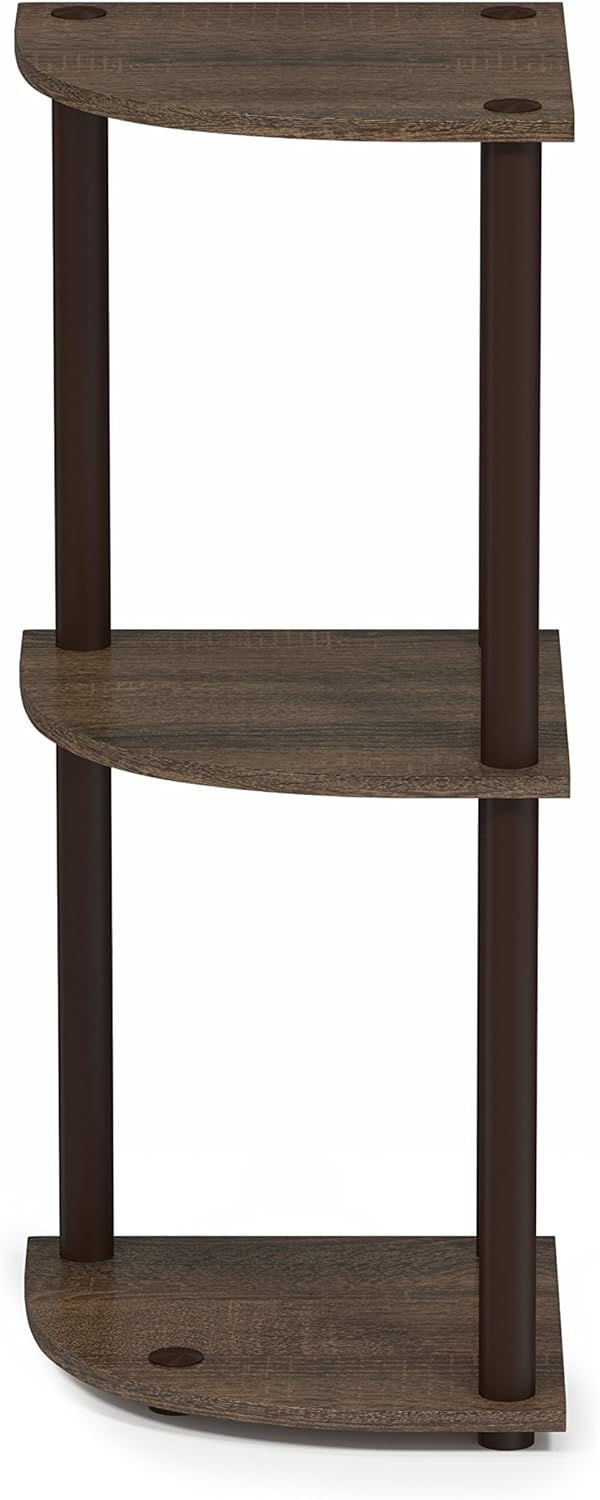Corner Display Rack 3-Tier Decor Multipurpose Shelving Unit-Brown