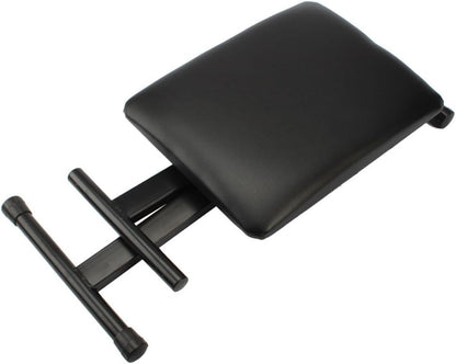 Portable X-Style Stool PU Leather Keyboard Folding Bench, Black