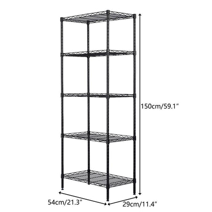 5-Tier Rack High-grade Carbon Steel Storage Adjustable Shelves