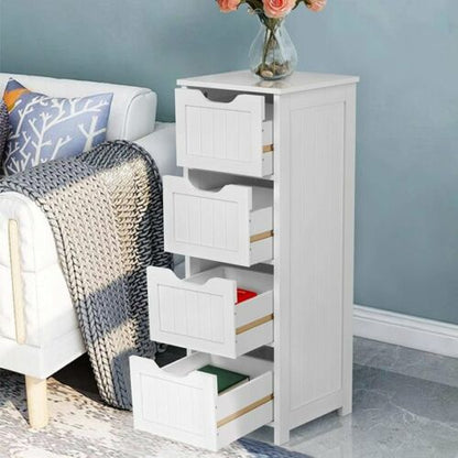 Wooden 4 Drawer Dresser Bedroom Chest Clothes Organizer Storage
