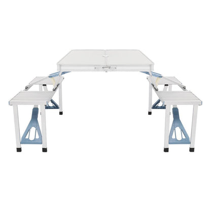 Camping Picnic Table Aluminum Folding 4 Seat Portable Bench Set