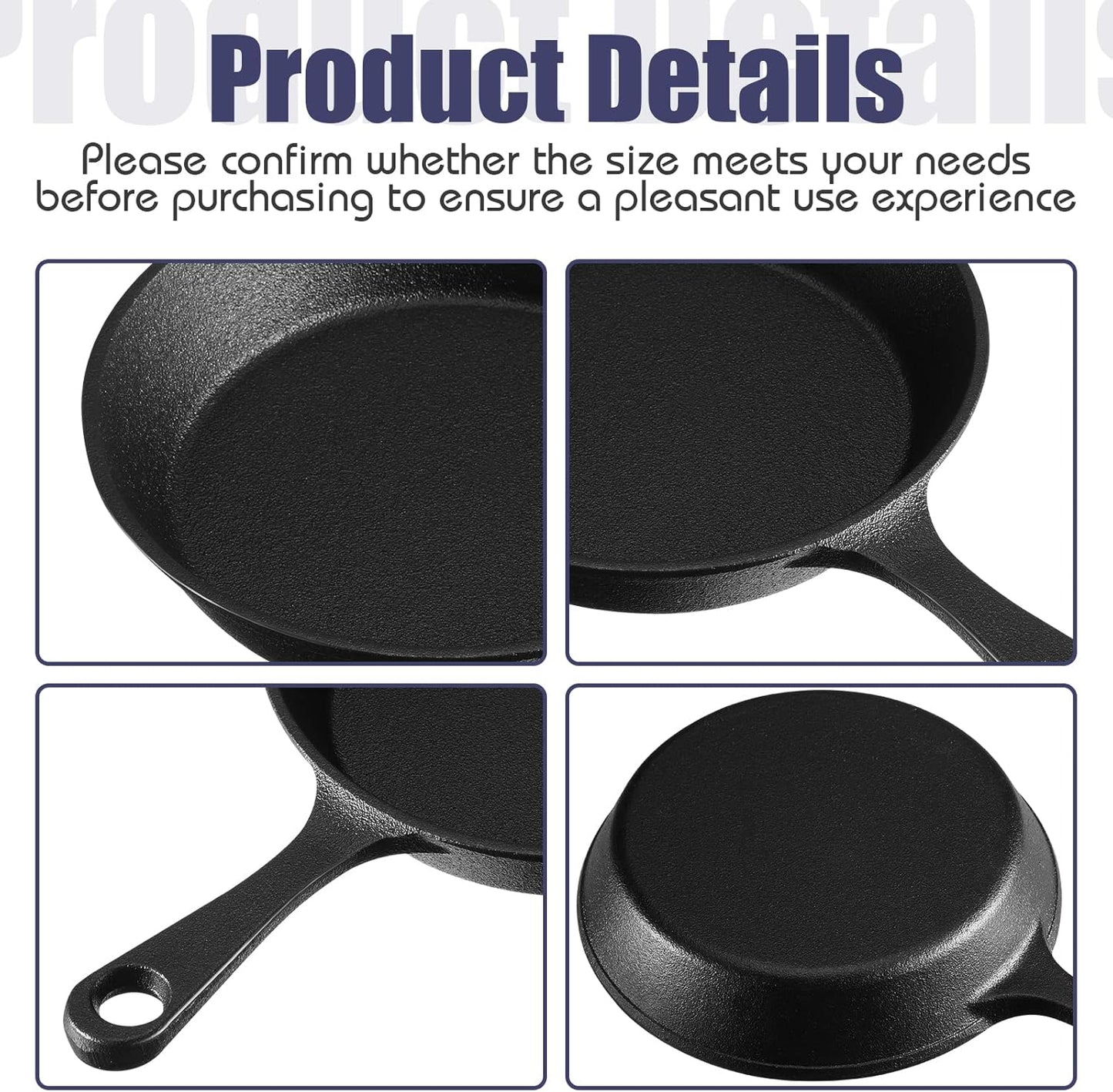 Mini Cast Iron Skillets Small Plate Kitchen Skillets, 10 Sets