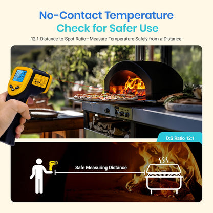 Infrared Thermometer Temp Control Tool,-50 To 450C, Yellow