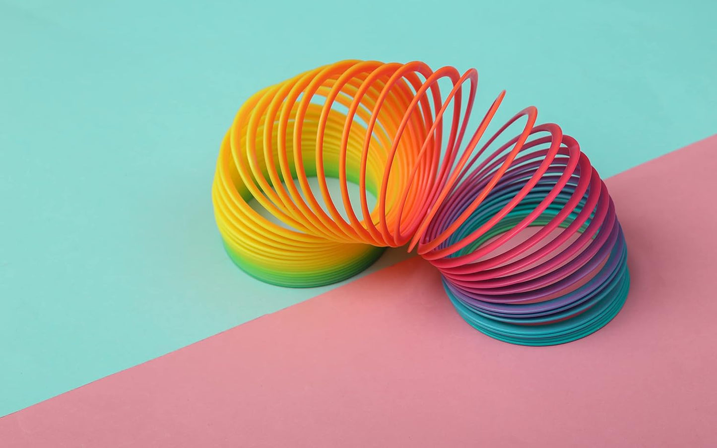 Plastic Multicolor Coil Spring  3" D Rainbow Coil Spring