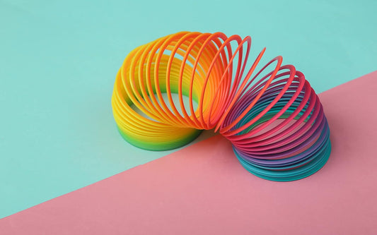 Plastic Multicolor Coil Spring  3" D Rainbow Coil Spring
