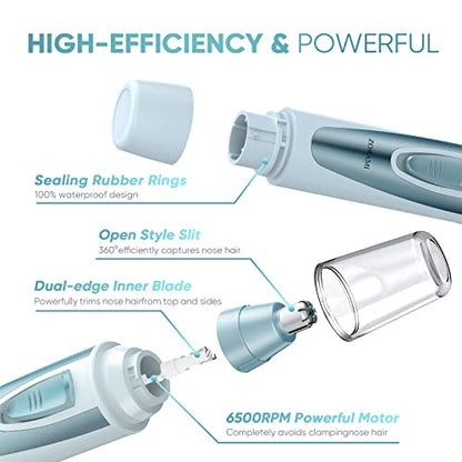 Ear Nose Hair Trimmer Dual Edge Blades Facial Hair Clipper