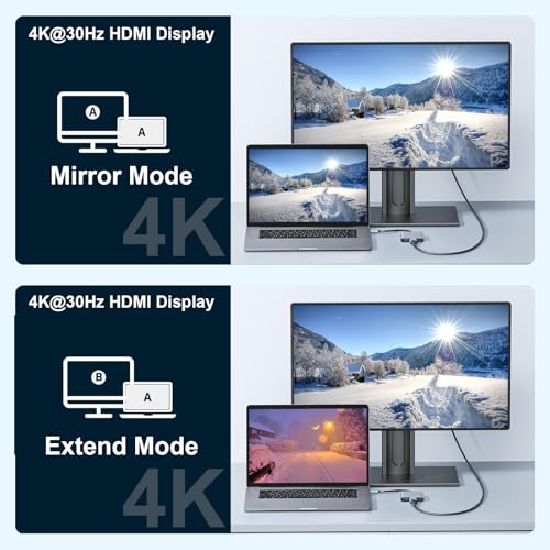 Digital Multiport Adapter USB-C USB 3.0 To 4K HDMI Adapter, Grey