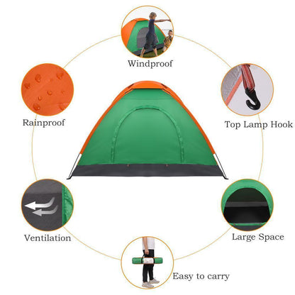 Folding 2 People Tent Portable Outdoor Camping Hiking Tent W/Bag