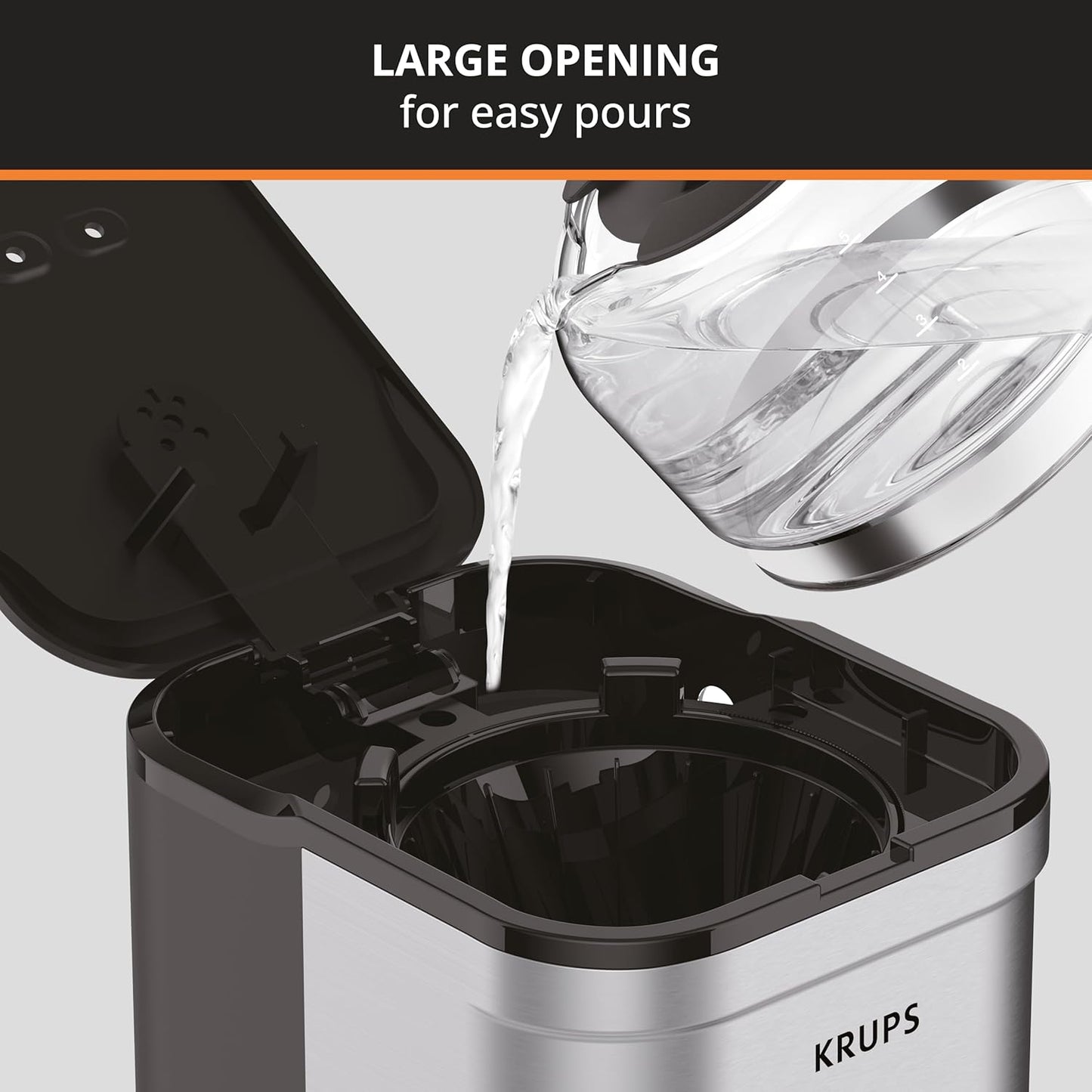Simply Brew Coffee Maker Filter Drip 5 Cup Coffee Maker, Silver