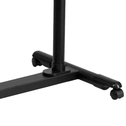 Height-Adjustable Desk Standing Steel Mobile Computer Desk, Black