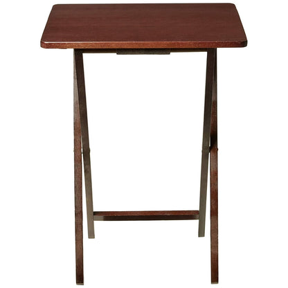 Folding TV Tray Table Lightweight Portable Tray Table- Walnut