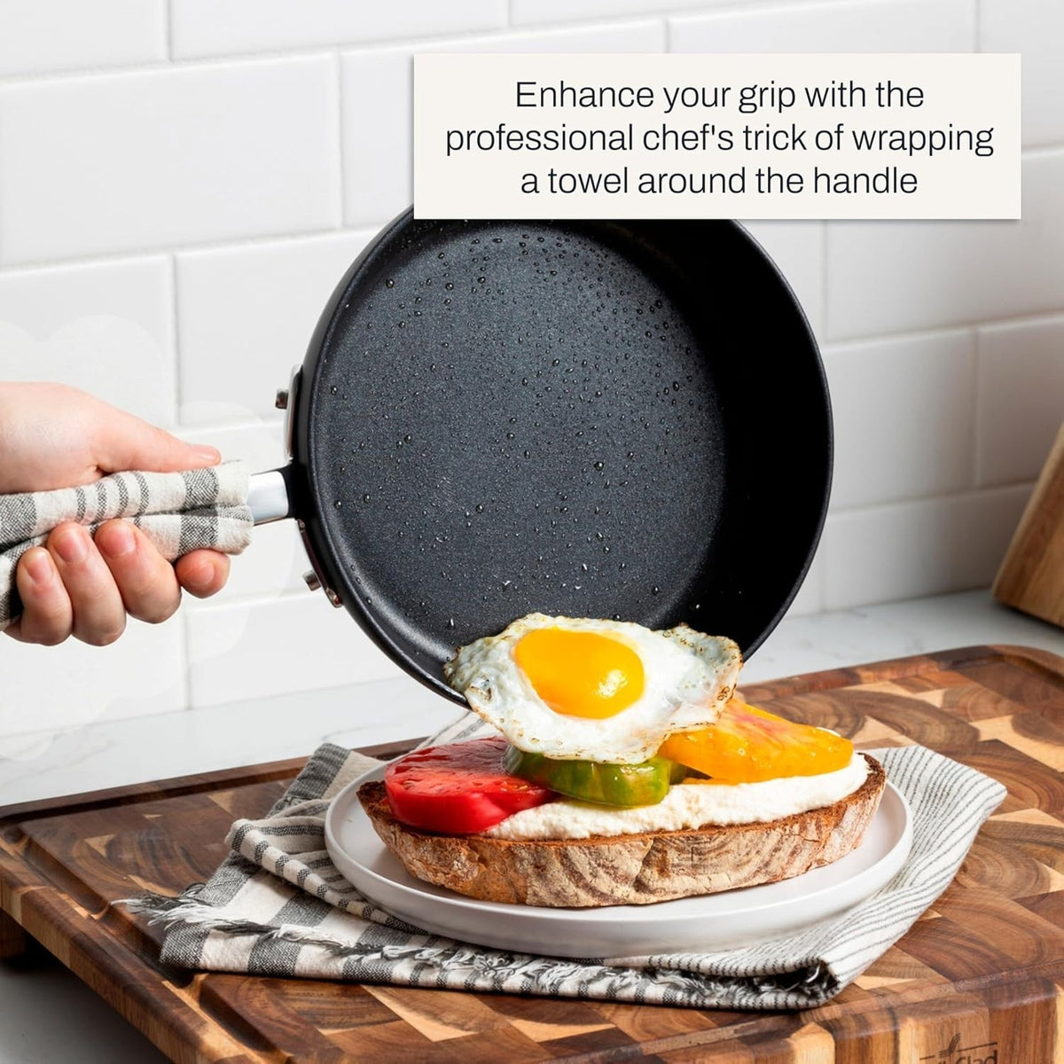 Hard Anodized Pan Nonstick Coating 2-Pcs Pan Set, 8" & 10", Black