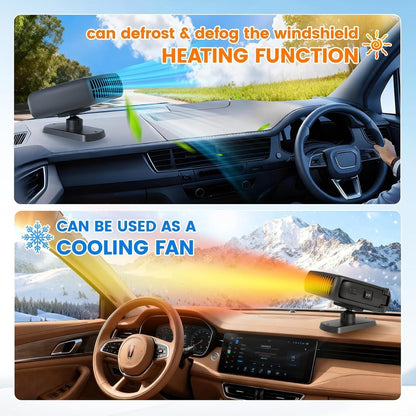 Portable Car Heater 12V Defroster 200W Defogging Car Fan Heater