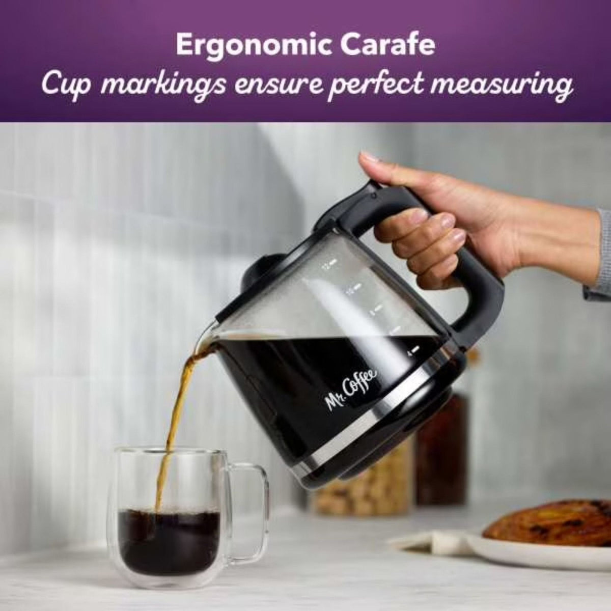 Mr. Coffee 12-Cup Coffee Maker Drip 60 oz Coffee Maker, Black