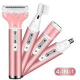 Women 4 IN 1 Grooming Kit Hair Remover Nose Hair Bikini Trimmer