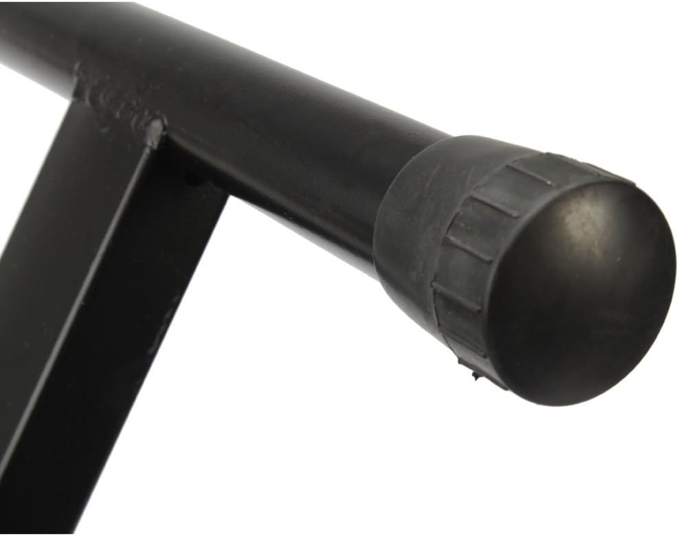 Portable X-Style Stool PU Leather Keyboard Folding Bench, Black
