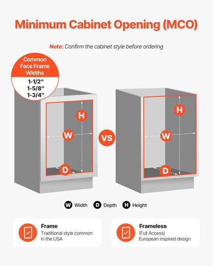 Pullout Trash Can 35Qt Bin With Soft Close Sliding System