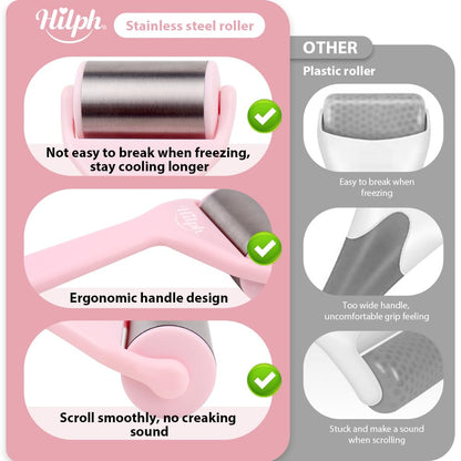 Massager Ice Roller Face Skin Care Cold Roller Body Massager-Pink