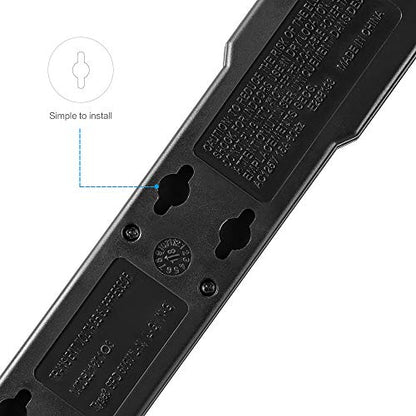 KMC 6-Outlet Surge Protector Power Strip 900 Joules, Set Of 2