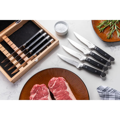 Viking Steak Knife Set ABS Polymer Handle 8-Piece Set W/ Box