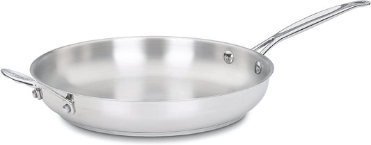 Chef's Classic Stainless Steel Open Skillet W/Helper Handle, 12"