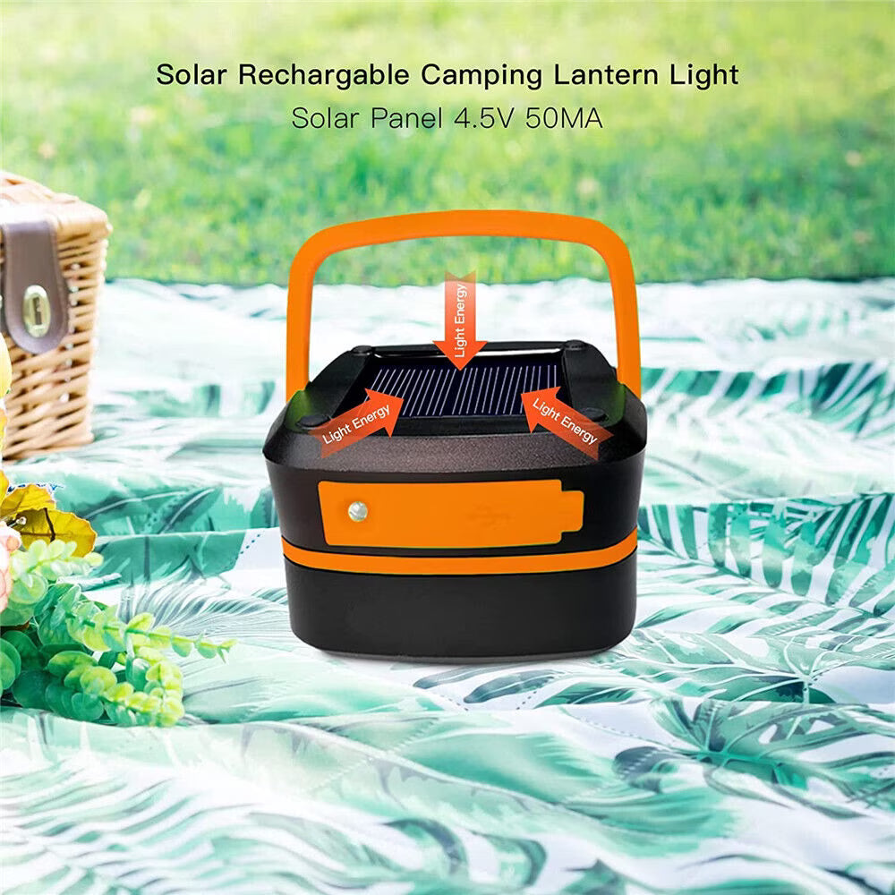 Solar Lantern Camping Light USB Recharge Power Outage LED Lantern