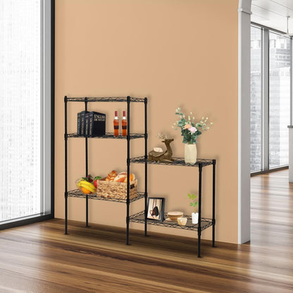 5-Tier Rack High-grade Carbon Steel Storage Adjustable Shelves