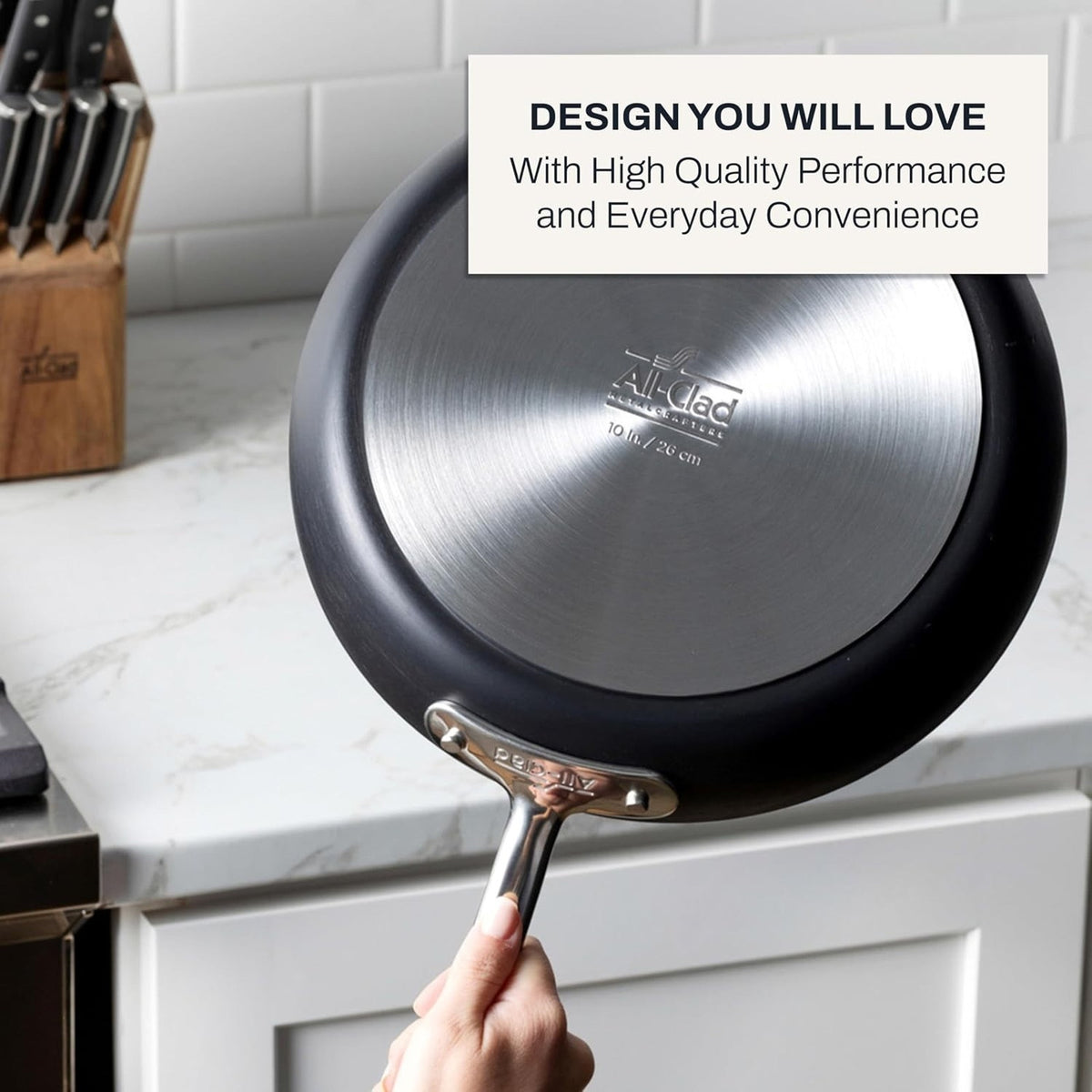 Hard Anodized Pan Nonstick Coating 2-Pcs Pan Set, 8" & 10", Black
