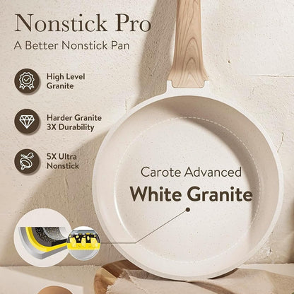 Cookware Set 21 Pcs Ceramic Nonstick Induction Pots Pans Set